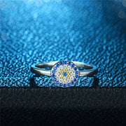blue sterling silver ring, view 4 - MRSLM