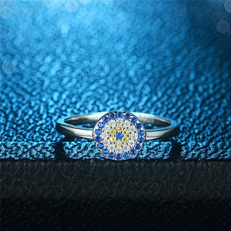 blue sterling silver ring, view 4 - MRSLM