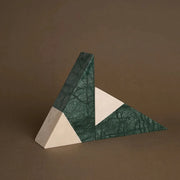 green marble bookends, view 5 - MRSLM