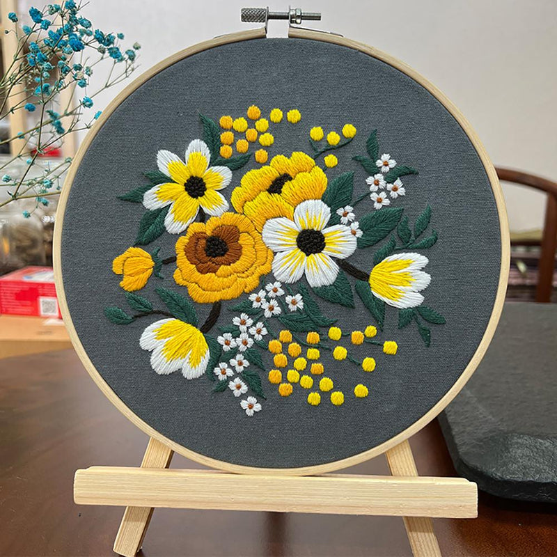 DIY floral embroidery kit, view 6 - MRSLM
