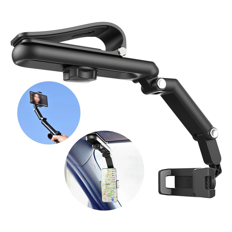 Rearview mirror car phone mount, view 3 - MRSLM