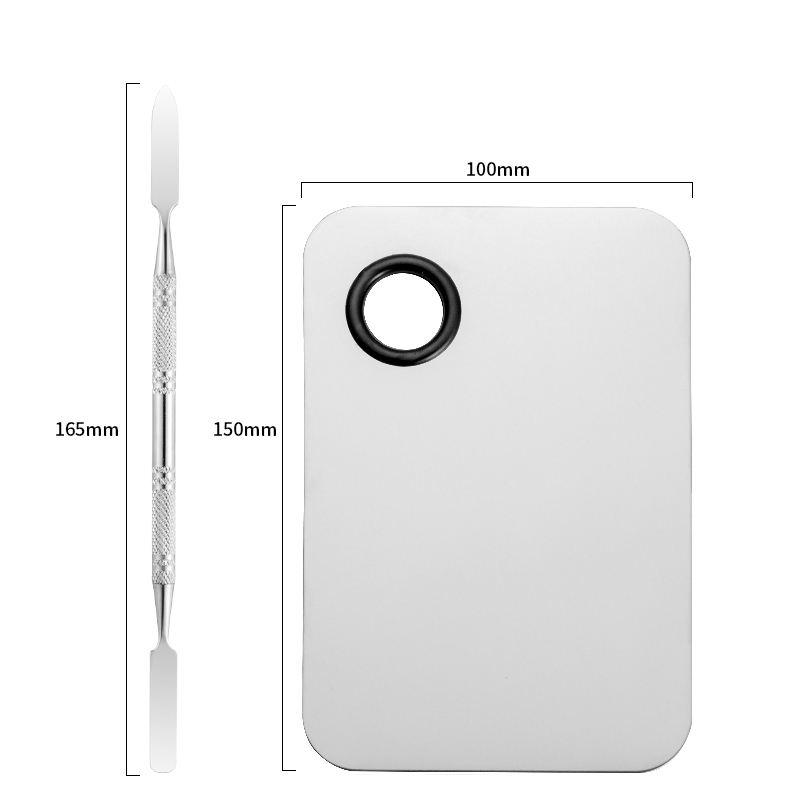 stainless steel mixing palette with spatula, view 4 - MRSLM