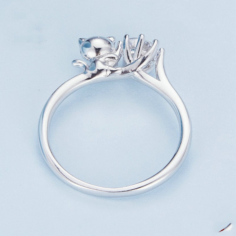cute animal oil drop ring, view 5 - MRSLM