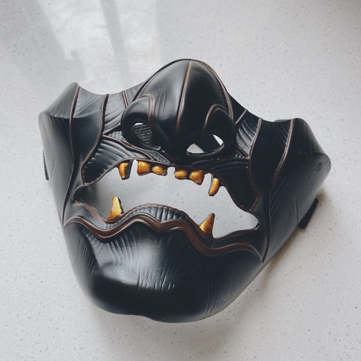 black resin concave cosplay mask - MRSLM