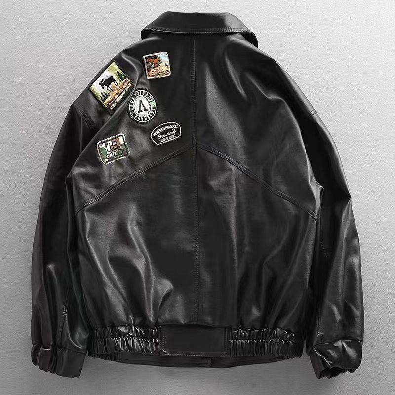 Loose double-breasted motorcycle jacket, view 5 - MRSLM