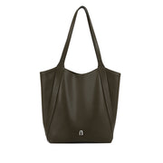 elegant large capacity leather shoulder bag, view 2 - MRSLM