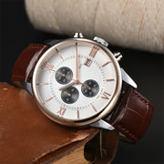 casual leather belt quartz watch, view 2 - MRSLM