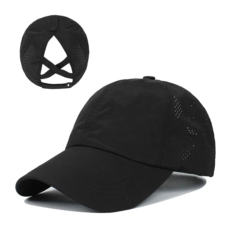 summer mesh ponytail baseball cap, view 7 - MRSLM