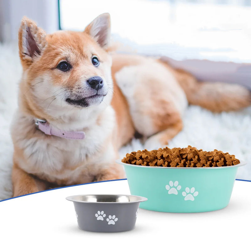 stainless steel non-slip dog bowl, view 4 - MRSLM
