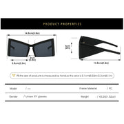 irregular semi-rimless sunglasses, view 14 - MRSLM