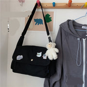 canvas cross-body messenger bag - MRSLM