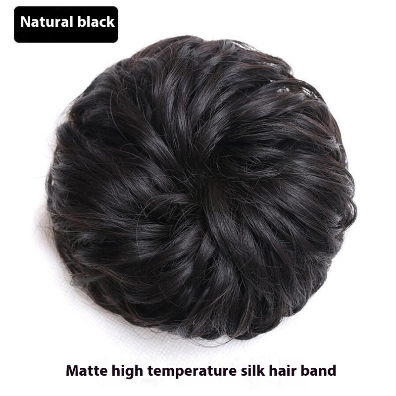 fluffy bun hair band wig, view 6 - MRSLM