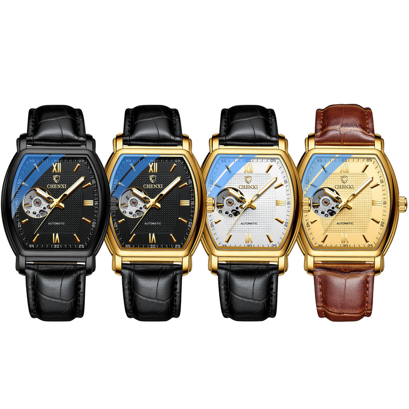men's square hollow mechanical watch, view 2 - MRSLM