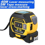multi-function laser distance meter with tape measure, view 2 - MRSLM
