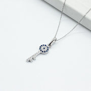 Women's 925 silver key pendant necklace, view 3 - MRSLM