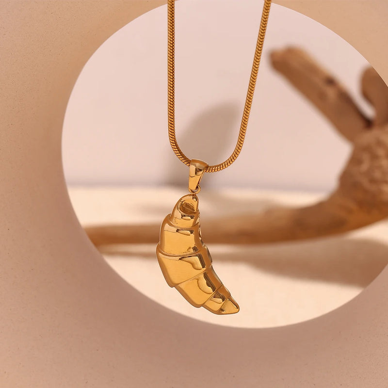 18k gold plated snake chain necklace, view 5 - MRSLM