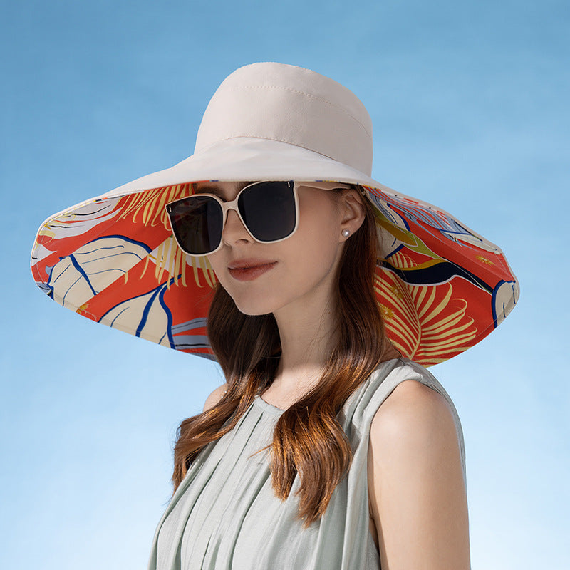 Large brim women's sun hat, view 2 - MRSLM
