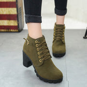 Chunky block heel buckle ankle boots - MRSLM