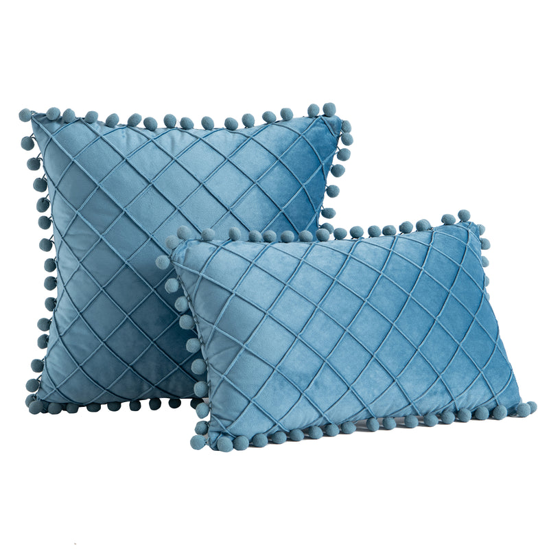 velvet plaid throw pillow covers, view 9 - MRSLM