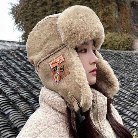 winter thickened earflap hat, view 8 - MRSLM