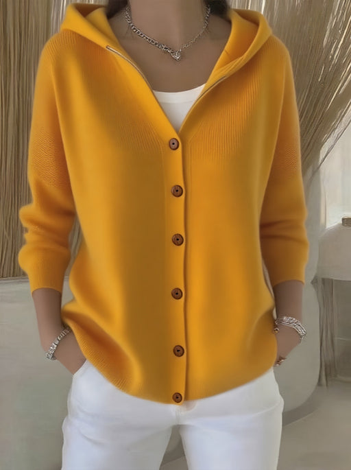 women's hooded button cardigan, view 9 - MRSLM