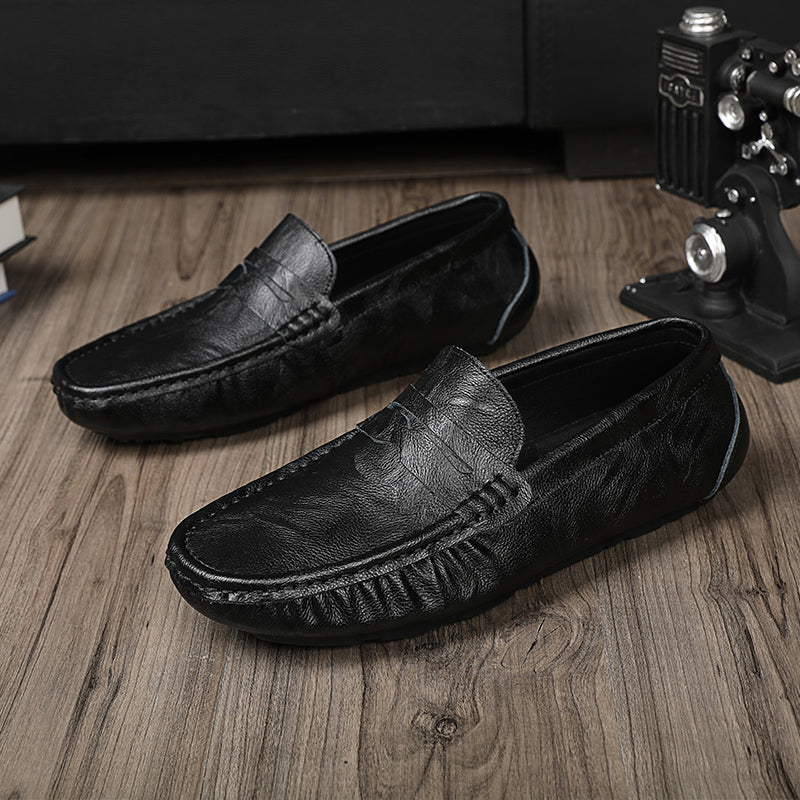 leather hollow-out beanie shoes, view 5 - MRSLM