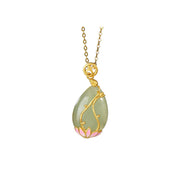 s925 silver jade pendant necklace, view 2 - MRSLM