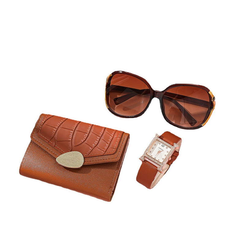 Women's wallet, watch and sunglasses gift set, view 4 - MRSLM