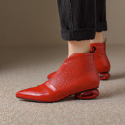 leather wedge boots, view 9 - MRSLM