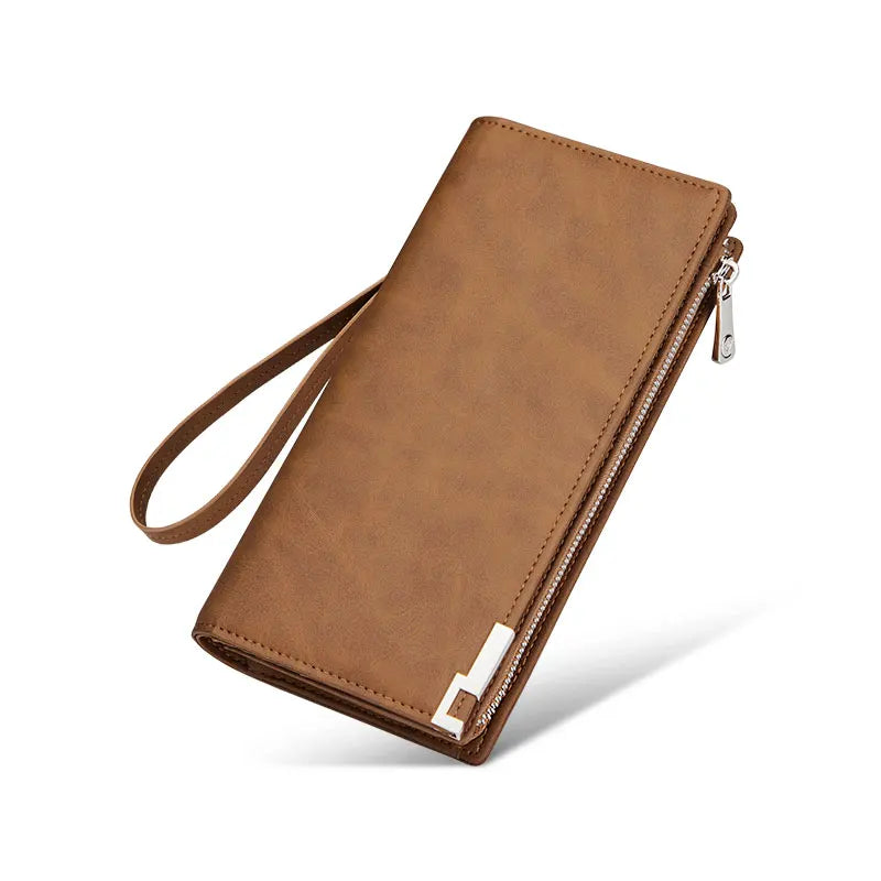 Long synthetic leather wallet for men, view 3 - MRSLM