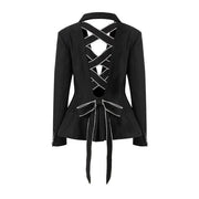 diamond bow tie women's blazer, view 2 - MRSLM