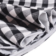 black and white plaid christmas tree skirt, view 3 - MRSLM