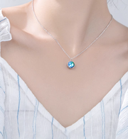 S925 sterling silver mermaid tear necklace, view 2 - MRSLM