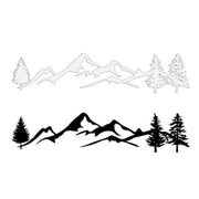 reflective mountain and tree landscape car decal - MRSLM