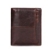 Men's brown leather wallet, view 3 - MRSLM