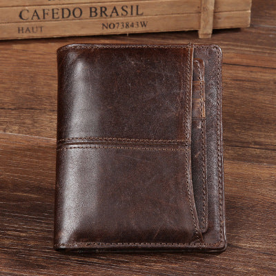 Men's brown leather wallet - MRSLM
