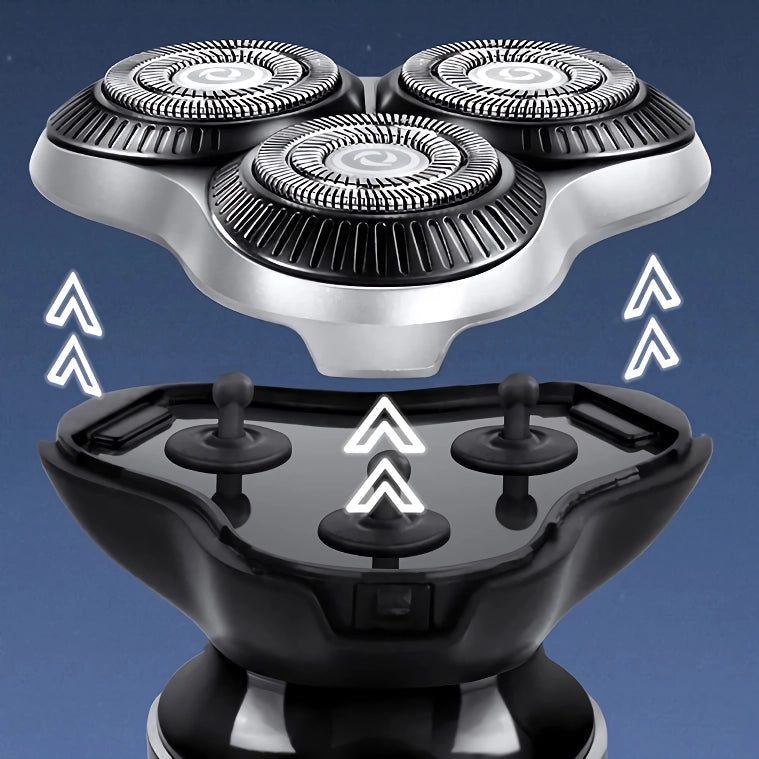 triple blade electric shaver, view 8 - MRSLM