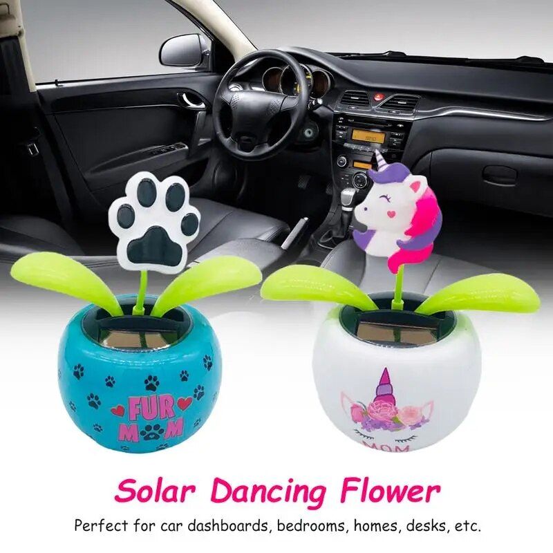 Sunny Bloom Solar-Powered Dancing Flower & Butterfly Bobblehead