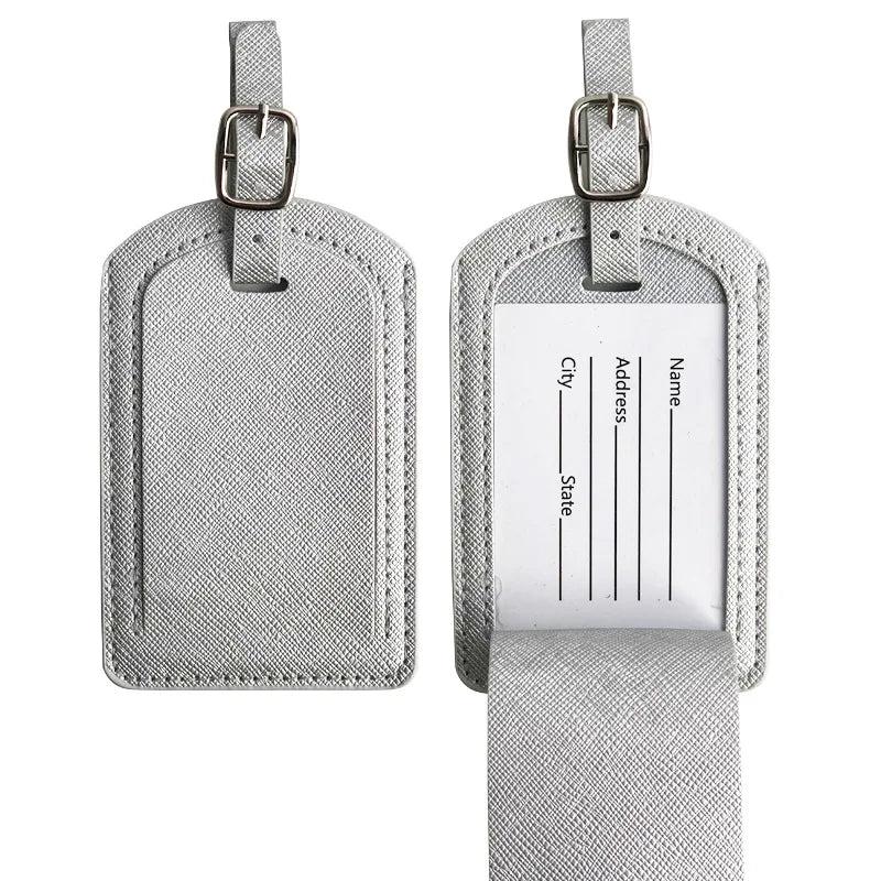 PU leather luggage tag, view 6 - MRSLM