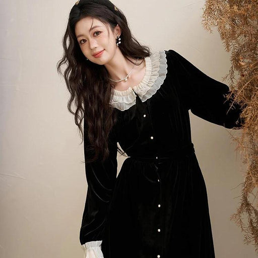 velvet button down dress - MRSLM