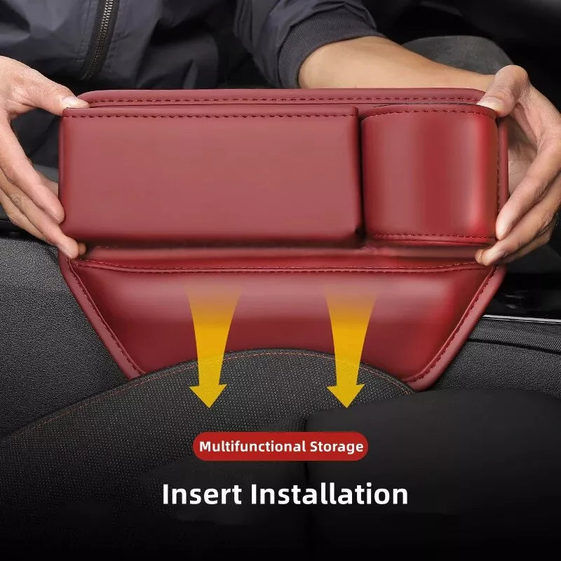 PU leather car seat gap organizer, view 12 - MRSLM