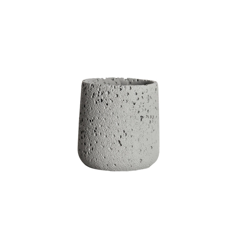 nordic perforated cement bonsai flower pot, view 4 - MRSLM