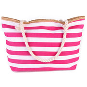 Striped beach tote bag, view 2 - MRSLM