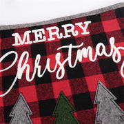 Black red plaid Christmas tree skirt, view 3 - MRSLM