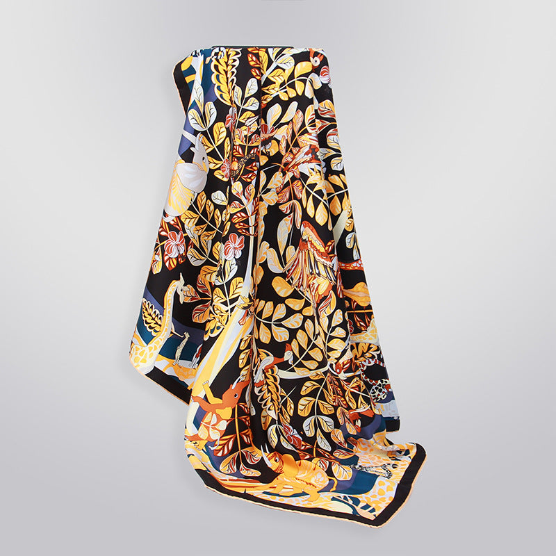 Silk twill square scarf, view 6 - MRSLM