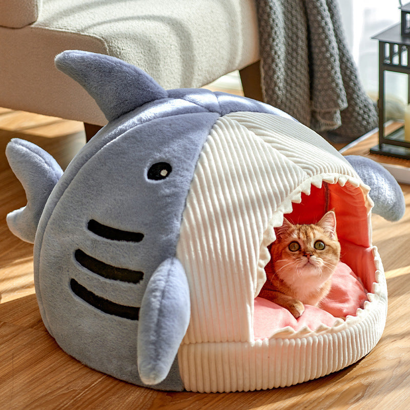 cartoon shark cat bed - MRSLM