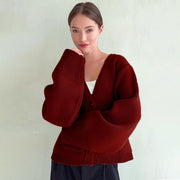 women's loose cardigan sweater, view 2 - MRSLM