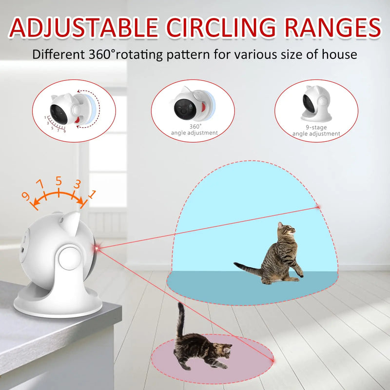 Automatic rechargeable laser cat toy, view 3 - MRSLM