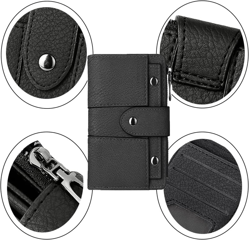 women's vegan leather bifold wallet, view 7 - MRSLM