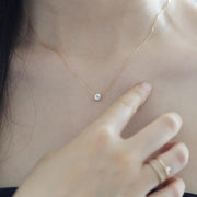zircon twist collar necklace, view 5 - MRSLM